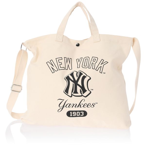 MLB Canvas 2-Way Shoulder Bag, YK Ivory