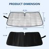 1x Silver Car Front Window Shade Foldable Sun Visor For Toyota 4Runner 2010-2020