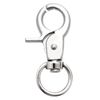 Snap Trigger Snap Stainless Steel Snap Hook Spring Hook Key Chain 360 Degree Rotation 4pcs Fall Prevention Load Capacity 6cm Silver