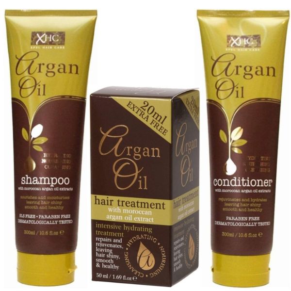 Argan Oil Hair Care Rejuvenating Argan Oil Intensive Hydrating Treatment & Dermatologically Tested Shampoo and Conditioner Sets. 3-Pack Argan Oil Shampoo and Conditioner & Argan Oil Hair Treatment.