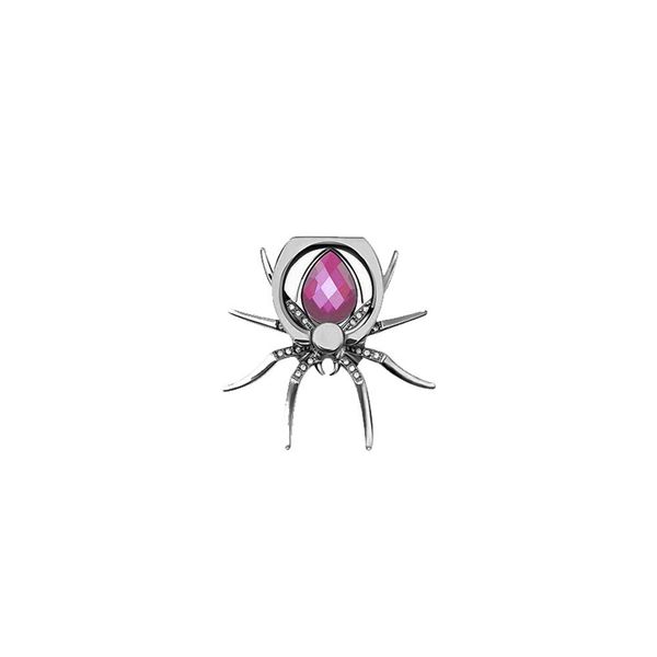 Spider Phone Ring Holder, Mobile Phone Grip Holder Kickstand, 360 Degree Rotatable, Compatible with All Smartphones and Tablets (Pink)