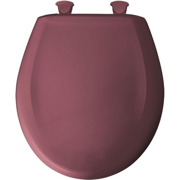 Bemis 200SLOWT 343 Lift-Off Plastic Round Slow-Close Toilet Seat, Raspberry