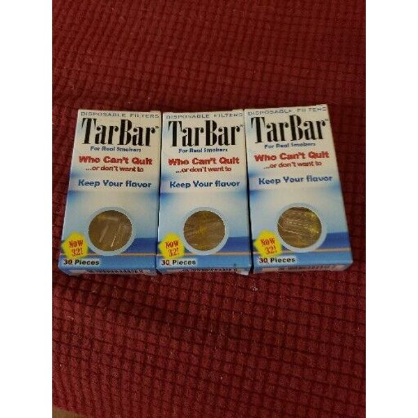 3 Boxes TarBar Disposable Cigarette Filters Box of 32=96 Filters