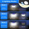 4 Pack 238 LED Solar Power Lights PIR Motion Sensor Outdoor Security Lamp Wall