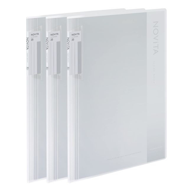 Kokuyo File Clear Book Novita A4 20 Sheets Transparent 3 Pack 99K La - NV20TX3