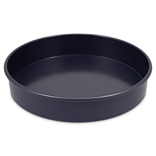 Zyliss E980195 Non-Stick Loose Base Round Sandwich Tin | 20cm/8in | Carbon Steel | Dark Blue | Cake Tin/Baking Tin/Bakeware/Cake Mould | Dishwasher Safe | 5 Year Guarantee