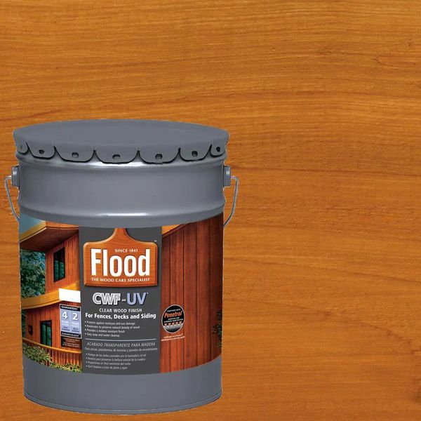 FLOOD 5 gal. Cedar Tone Durable Transparent CWF-UV Exterior Wood Stain Rich Oil