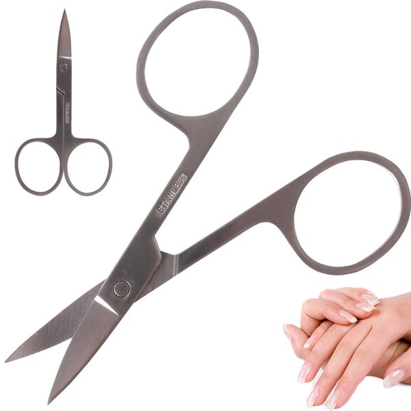 Stainless Steel Curved Point Nail Scissors for Fingernails and Toenails