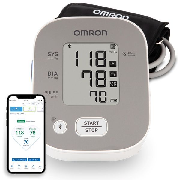 OMRON Bronze Upper Arm Blood Pressure Monitor, Clinically Validated, Medical Grade, FDA Cleared, FSA/HSA Eligible, Uses OMRON Connect App for Unlimited Free Measurements