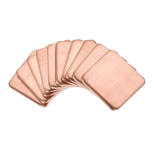 uxcell Flat IC Chipset Thermal Copper Heatsink for CPU GPU 15 x 15 x 1.2mm 10pcs