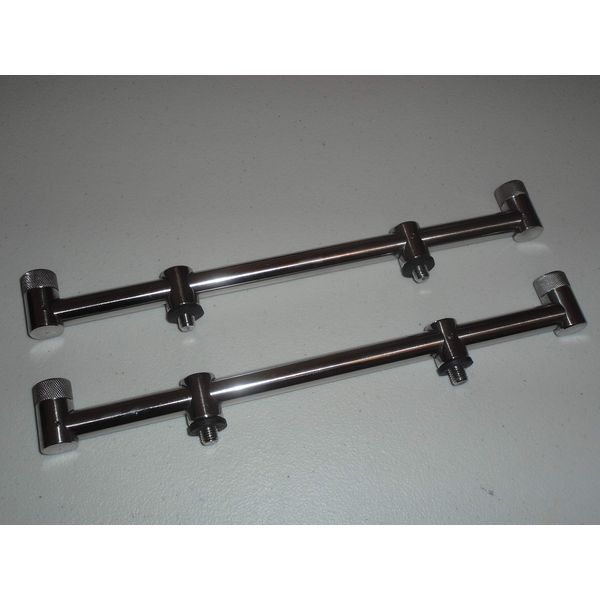 TMC 2 x 2 Rod stainless Steel buzz bars. 31cm. Solid, chunky, standard threads. Carp Fishing Buzz Bars