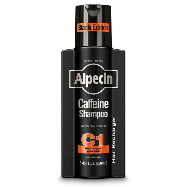 Alpecin Black Edition C1 Caffeine Shampoo Promotes Natural Hair Growth for Men