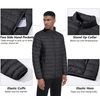 MAGCOMSEN Puffer Jacket Men Packable Down Jacket Lightweight Winter Coats Waterproof Insulated Jacket Black L