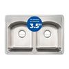 Mr. Scrappy 3.5" Sink Drain Assembly with Twist Lock Basket Strainer, Solid Brass, Polished Chrome