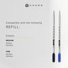 CROSS ATX - Basalt Ballpoint Pen with Chrome Plated Attributes + Box, Silver