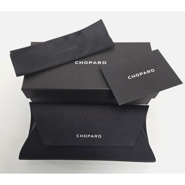 NEW!! Authentic Black Chopard Soft Fabric Glasses Case, Cloth and Card