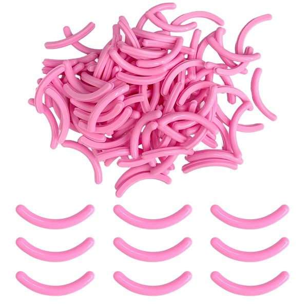 100 Pieces Eyelash Curler Refills Silicone Eyelash Curler Pads Eye Lash Curler Refills Eyelash Curler Replacement Pads Eyelash Curler Refills Fit Universal Eyelash Curler (Pink)