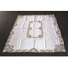 54x72" Rectangle Embroidered Floral Rose Polyester Fabric Tablecloth 6 Napkins