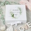 ukgiftstoreonline Personalised Wedding Keepsake Box Gift With Botanical Design (Medium)