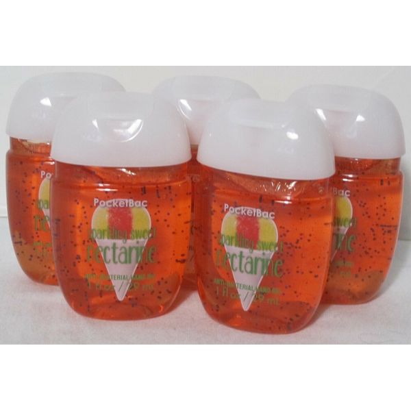 Bath & Body Works PocketBac Hand Gel Set Lot of 5 SPARKLING SWEET NECTARINE