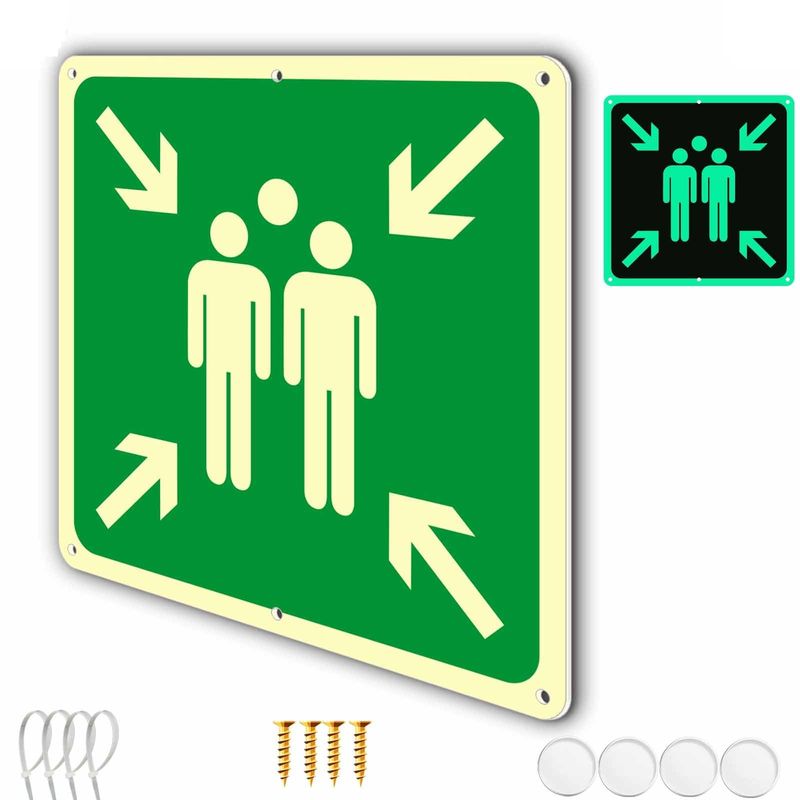 1 Bright Aluminium Collection Point Sign, 30 x 30 cm, Heavy Duty ...