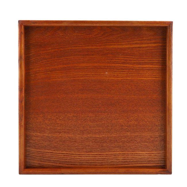 Wooden Tray, Tea Tray, Bon Tray, Square, Easy Grip Wood Tea Sushi Dessert Coffee Drink for Restaurant Coffee Shop Sushi Restaurant Coffee Shop Brown (30 * 30cm)