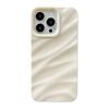 Caseative for iPhone 13 Pro Case,Water Ripple Pattern Curly Wave Shape Soft Phone Case (White)