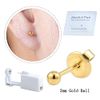 2 Pack Ear Piercing Gun Earring Disposable Ear Stud Gun Sterile No Pain Ear Piercing Gun (Gold)