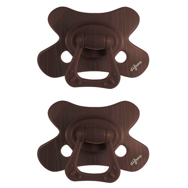 Difrax - Natural Pacifier - 20+ Months - Brown - Pack of 2