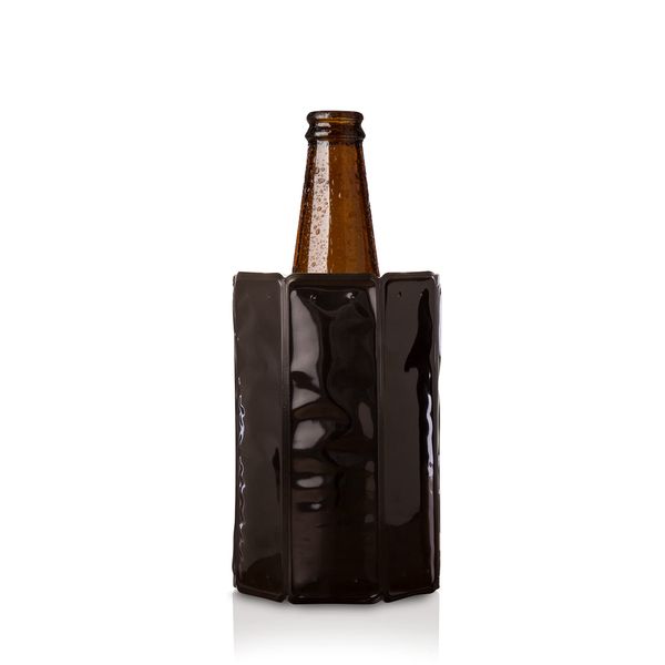 Vacu Vin Active Cooler Mini Black | Bottle Chiller for Beer and Half Wine Bottles, Klein