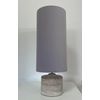 Light Grey Velvet Extra Tall Cylindrical Cylinder Drum Lampshade