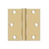 Deltana S33U4-R 3" x 3" Square Hinge in Brushed Brass