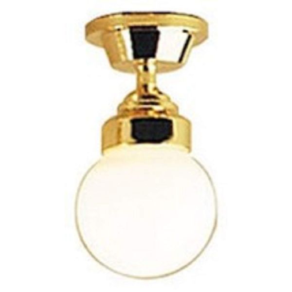 Melody Jane Dollhouse Globe Ceiling Light 12V Electric Lighting Accessory 1:12 Scale Gold