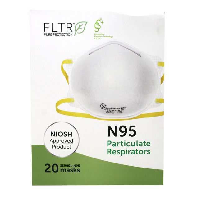 FLTR N95 Particulate Respirators NIOSH Approved 20 Count