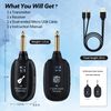 Wireless Guitar System Transmitter Receiver Rechargeable for Guitar Bass Violin