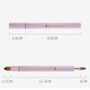 Telescopic Lip Brush Concealer Brush, Double Head, Sliding Makeup Brush, Portable, Easy to Carry, Extendable, For Lip Balm & Lipstick, Makeup Brush, Fine Fiber Bristle, Easy to Use, Soft, Skin-friendly, For Beginners, Professional Makeup (Silver)