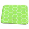 Dish Drying Mat - Lime Green honeycomb hexagon pattern - bright neon honey comb - modern bee hive inspired hexagons patterns