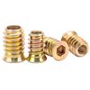 Qrity 20PCS Threaded Inserts Nuts, Hex Drive Head Nuts, Threaded Inserts for Wood, Hex Socket Drive, Zinc Plated Carbon Steel, M8x8mm Insert Nut