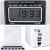 Employee Attendance Punch Time Clock Payroll Recorder LCD Display w/ 100 Cards