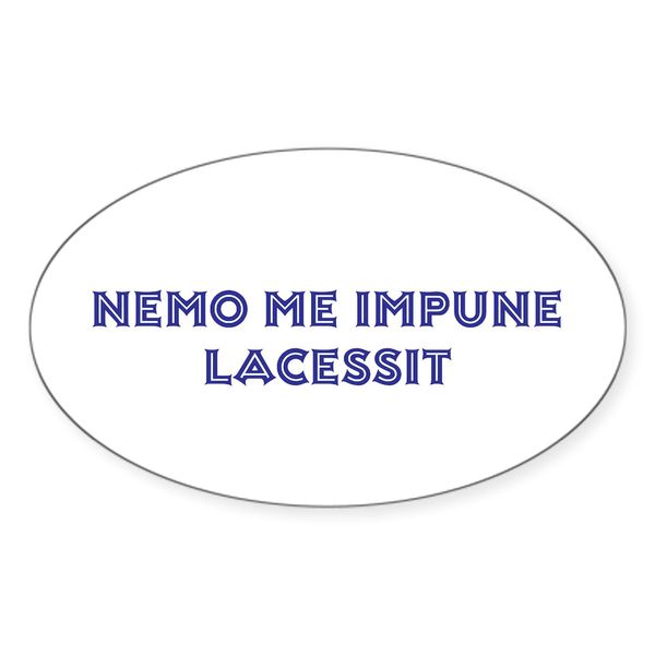 CafePress No One Strikes Me Oval Car Bumper Sticker