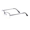 JoXiGo Half Frame Reading Glasses for Men Women Metal Rectangular Frame Spring Hinge + Glasses Strap,Grey +2.5