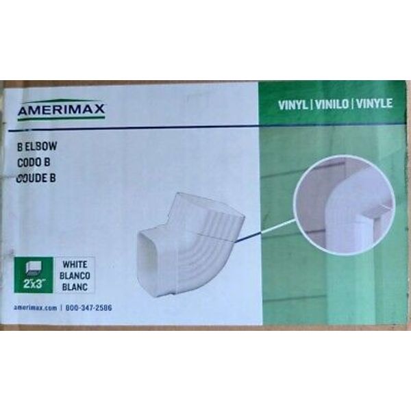 (20 Pack) Amerimax 2 In. x 3 In. White Vinyl Side B Elbow M0628