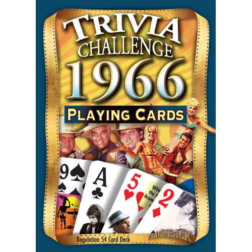 Flickback 1966 Trivia Playing Cards: Birthday Gift