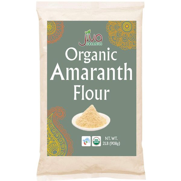 Jiva Organics Organic Amaranth Flour 2 Pound Bulk Bag - Rajgira Atta, 100% Natural & Non-GMO