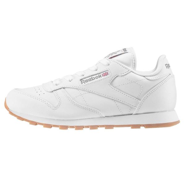 Reebok Unisex Kids’ Classic Leather Sneaker, White Gum Int, 2 UK