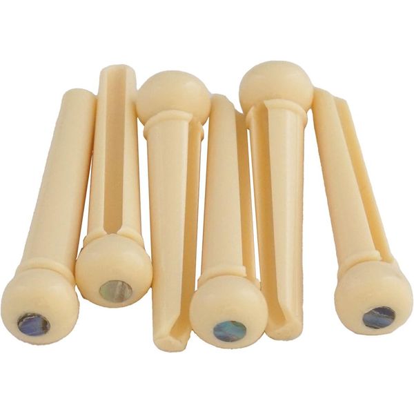 Cream Bridge Pins, Abalone Dot