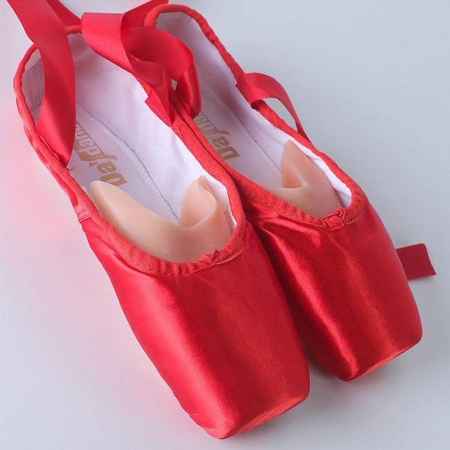  Daydance Ballet Pointe Shoes Girls Women Ribbon Ballerina  Shoes with Toe Pads | Ballet & Dance