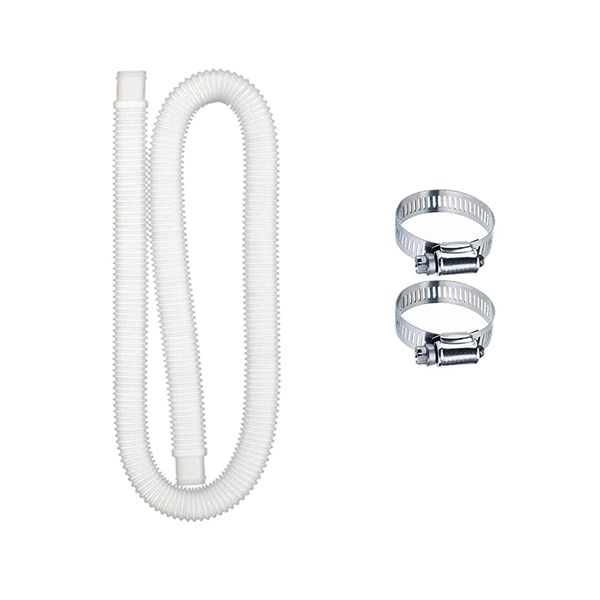 Replacement Hose for Above Ground Pools Filter Pump,Swimming Pool Hose for Pool Pump，with 4 Metal Clamps,1.25inch 59inch (1)