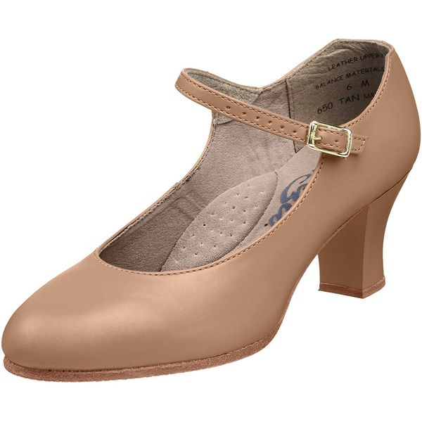 Capezio womens 2" Student Footlight Character Dance Shoe, Caramel, 6 Wide US