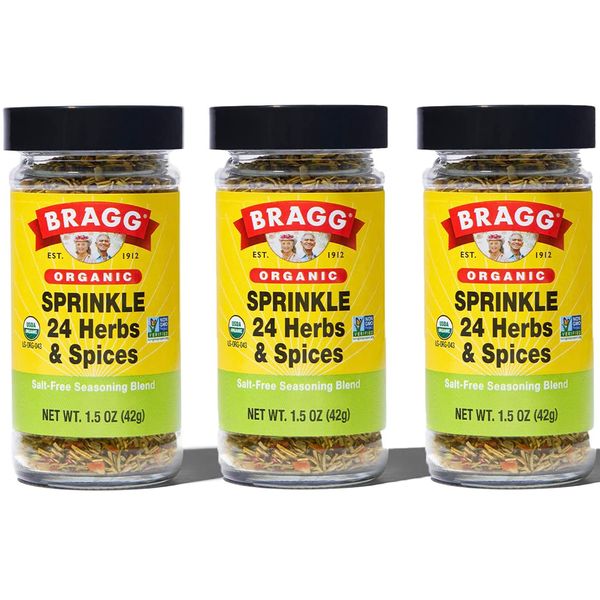 Bragg Sprinkle Herbs and Spices Seasoning, 1.5oz, 3 Pack